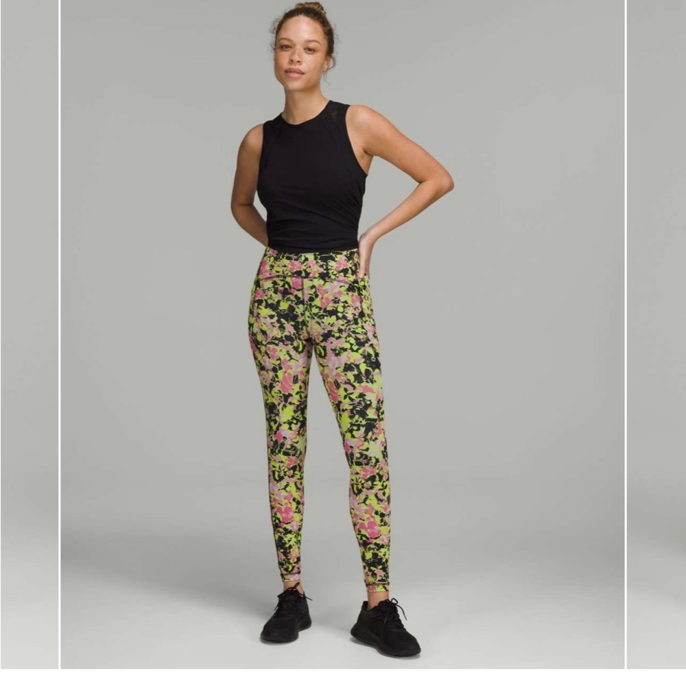 Lululemon Swift Speed High-Rise Tight 28" Inflect Floral Highlight Yellow Multi-